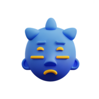 stress visage 3d le rendu icône illustration png