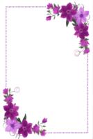 lila Blume Rand Rahmen png transparent Hintergrund ai generativ