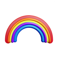 boho rainbow 3d rendering icon illustration png