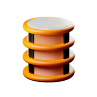 database 3d rendering icon illustration png