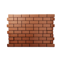 brick wall 3d rendering icon illustration png