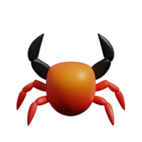 krab 3d renderen icoon illustratie png