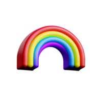 boho rainbow 3d rendering icon illustration png