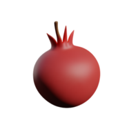 pomegranate 3d rendering icon illustration png