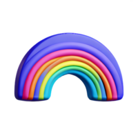 boho rainbow 3d rendering icon illustration png