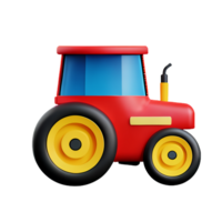 tractor 3d rendering icon illustration png