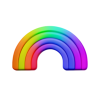 boho arco iris 3d representación icono ilustración png