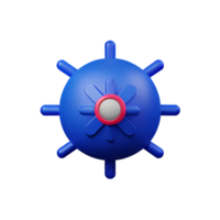 virus 3d rendering icon illustration png