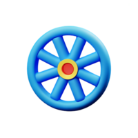 roue 3d le rendu icône illustration png