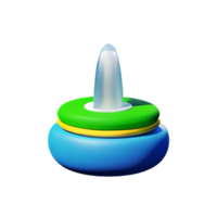 cascada 3d representación icono ilustración png