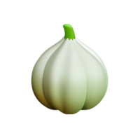 garlic 3d rendering icon illustration png