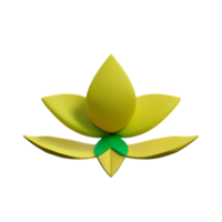 lotus flower 3d rendering icon illustration png