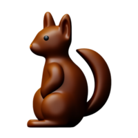 squirrel 3d rendering icon illustration png