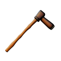 hammer 3d rendering icon illustration png