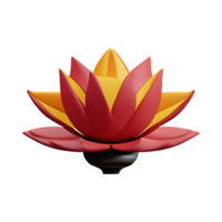 lotus bloem 3d renderen icoon illustratie png