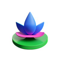 lotus fleur 3d le rendu icône illustration png