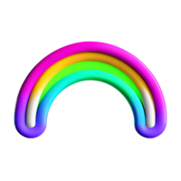 boho rainbow 3d rendering icon illustration png