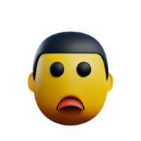 stress face 3d rendering icon illustration png