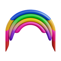 boho arco iris 3d representación icono ilustración png