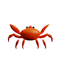 crab 3d rendering icon illustration png