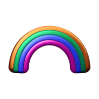 boho rainbow 3d rendering icon illustration png