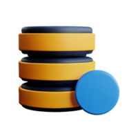 database 3d rendering icon illustration png