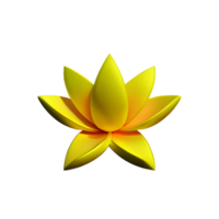 lotus flower 3d rendering icon illustration png