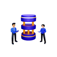 database 3d rendering icon illustration png