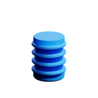 database 3d rendering icon illustration png