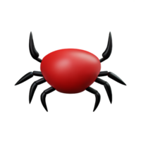 crab 3d rendering icon illustration png