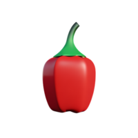 pepper 3d rendering icon illustration png