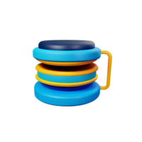 database 3d rendering icon illustration png