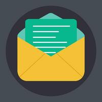 Message mail icon, envelope vector icon