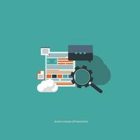 Search engine optimization. Flat vector illustration.