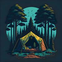 Adventure t shirt design vector art ai generate photo