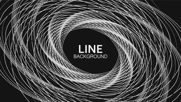 Vector illustration of a monochrome circle line background design with a harmonious and futuristic style.
