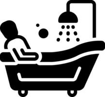 solid icon for bath vector