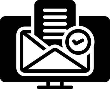 solid icon for approve vector