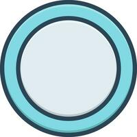 color icon for plate vector
