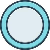 color icon for plate vector