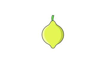 Animé vidéo de le citron forme logo video