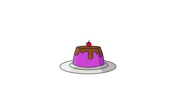 animiert Video von das Pudding gestalten Logo auf Weiß Hintergrund