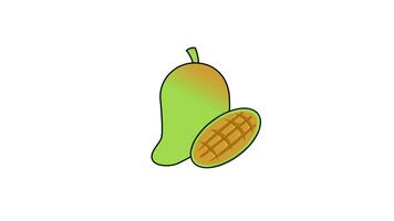 Animé vidéo de le mangue fruit logo video