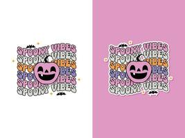 Spook vibe Halloween sublimation part illustration vector