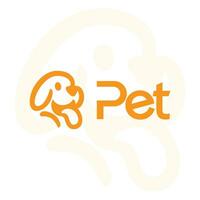 Home pets Logo dog cat design vector template Linear style. Animals Veterinary clinic Logotype concept outline icon.