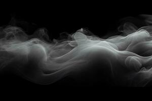 Isolated mist shrouds the black background with intrigue. AI Generated photo