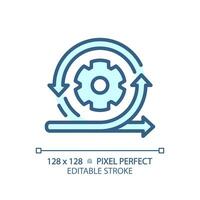 Pixel perfect editable agile development icon, isolated vector, product management thin line illustration. vector