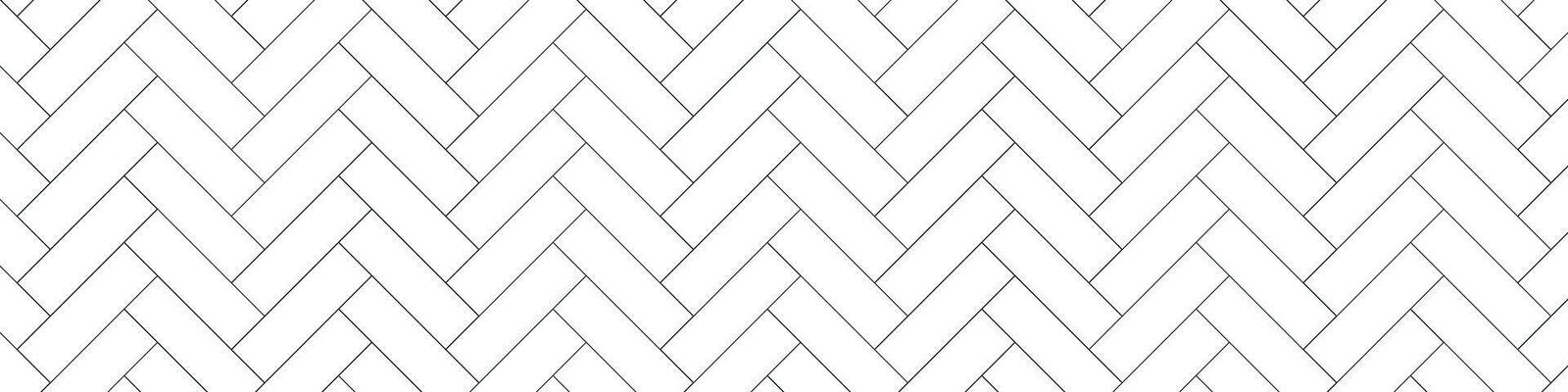 White herringbone pattern for kitchen floor, parquet ,ceramic surfaces. Seamless texture brick elements. Flat vector illustrations isolated in background.