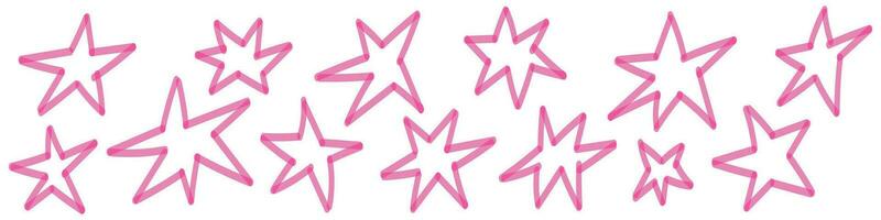 Star shape pink icon . Abstract marker bling and sparkle. Flat vector illustrations isolated in background.