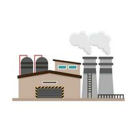 Toxic smoke from industrial factory floating in the air. Air pollution problem vector illustration.